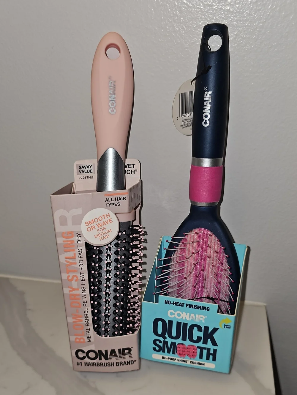Conair Hairbrush Bundle (2). New In Packaging.